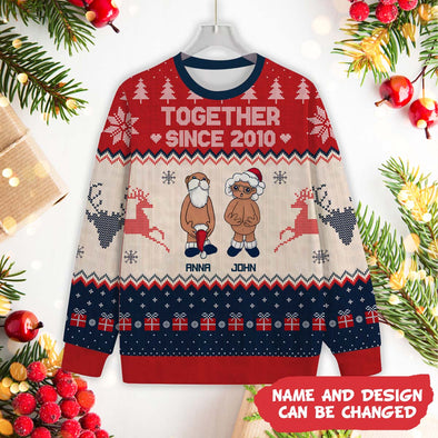Personalized Gift For Couple Together Since Christmas Ugly Sweater_NT_HB2211221