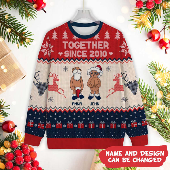 Personalized Gift For Couple Together Since Christmas Ugly Sweater_NT_HB2211221