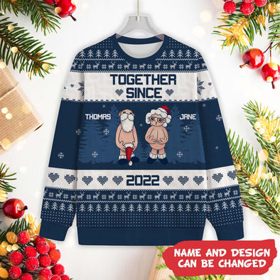 Personalized Gift For Couple Together Since Christmas Ugly Sweater_NT_HB2111221