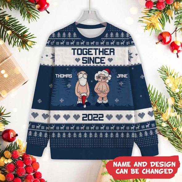 Personalized Gift For Couple Together Since Christmas Ugly Sweater_NT_HB2111221