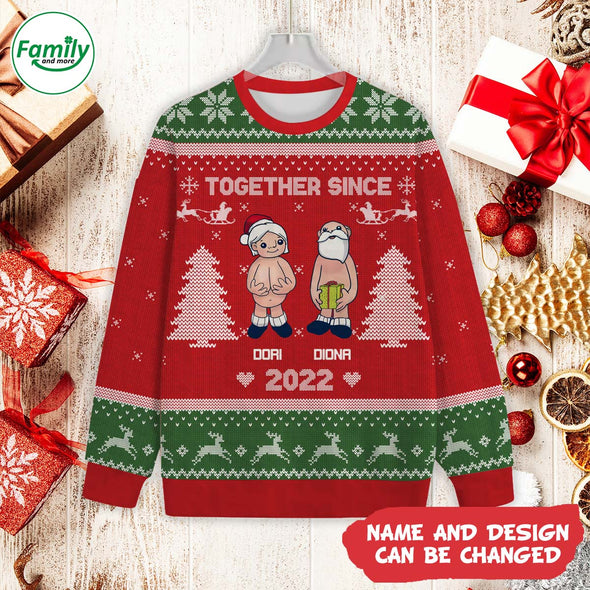 Personalized Gift For Couple Together Since Christmas Ugly Sweater_NT_HB2211223