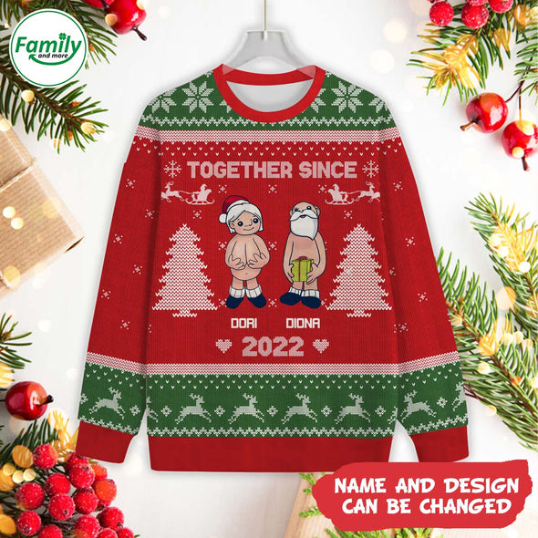 Personalized Gift For Couple Together Since Christmas Ugly Sweater_NT_HB2211223