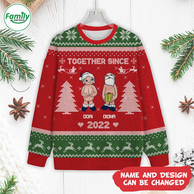 Personalized Gift For Couple Together Since Christmas Ugly Sweater_NT_HB2211223
