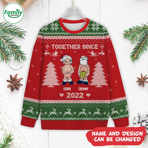 Personalized Gift For Couple Together Since Christmas Ugly Sweater_NT_HB2211223