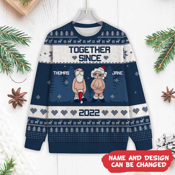 Personalized Gift For Couple Together Since Christmas Ugly Sweater_NT_HB2111221