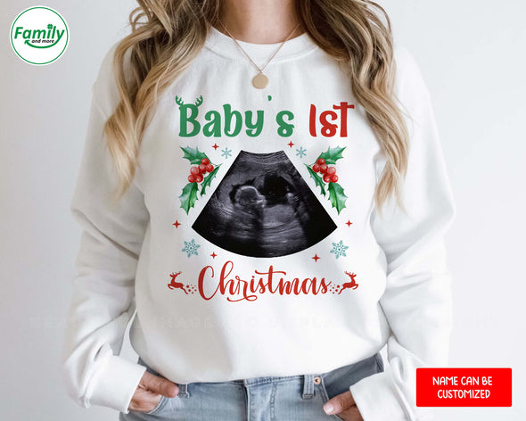 Personalized Gift For Future Mommy Baby 1ST Christmas T-shirt, Hoodie, Sweatshirt NT-HB2811223