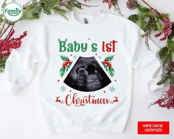 Personalized Gift For Future Mommy Baby 1ST Christmas T-shirt, Hoodie, Sweatshirt NT-HB2811223
