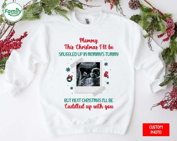 Personalized Gift For Future Mommy This Christmas I'll Will Be Snuggled Up In Mommy's Tummy T-shirt, Hoodie, Sweatshirt NT-HB2511223