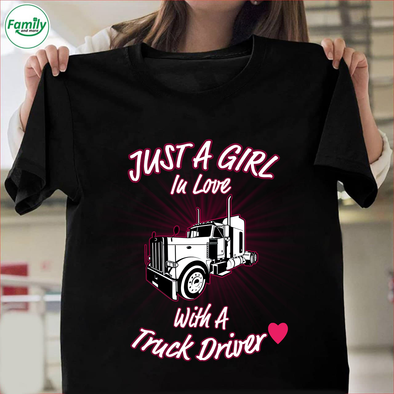 Just a girl in love with a truck driver-nk Premium Fit Ladies Tee