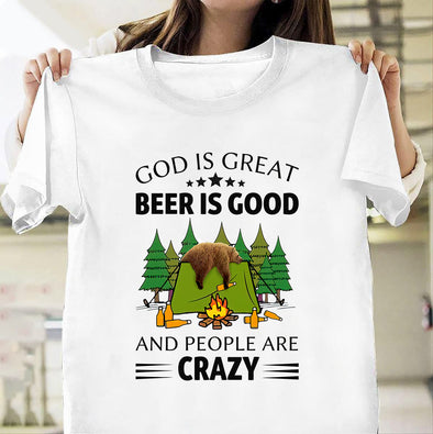 God is great beer is good-mc Premium Fit Ladies Tee
